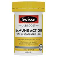 Swisse Immune Action 60 Tablets Support Healthy Immune System Vitamin C