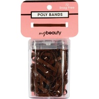 My Beauty Hair Poly Band 72 Pack Brown