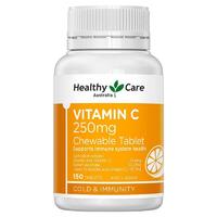 Healthy Care Vitamin C 250mg 150 Chewable Tablets Reduce Common Cold Symptoms