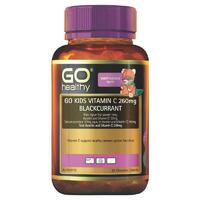 GO Healthy Kids Vitamin C 260mg Blackcurrent 60 Chewable Tablets