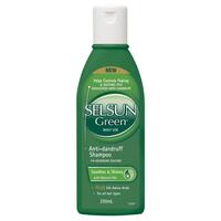 Selsun Green Anti Dandruff Shampoo with Menthol + Peppermint Oil 200mL