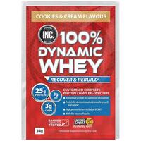 INC 100 Dynamic Whey Cookies & Cream 36g Single Serve Sachet