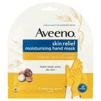 Aveeno Skin Relief Moisturising Hand Mask 1 Pair Prebiotic Oat & Shea Butter