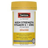 Swisse Vitamin C + Zinc Powder Orange 150g Support Immune System Health