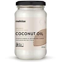 Melrose Organic Flavour Free Certified Organic Cold Pressed Coconut Oil 325ml
