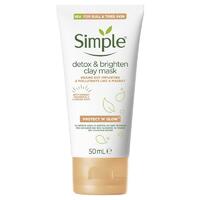 Simple Protect N Glow Detox & Brighten Clay Mask 50ml For All Skin Types