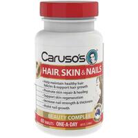 Carusos Natural Health Hair Skin Nails 60 Tablets Support Skin Repair