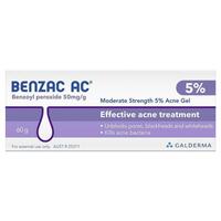 Benzac AC Gel 5% 60g Effective Acne Treatment Unblock Pores