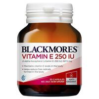 Blackmores Vitamin E 250IU Cholesterol Health 50 Capsules