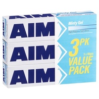 Aim Toothpaste Minty Gel Value 3 Pack