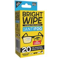 BrightWipe Lens Cleaning Antifog Wipes 20 Pack