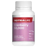 Nutra-Life Cranberry 50000 100 Capsules NEW