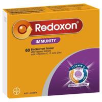 Redoxon Vitamin C, D and Zinc Blackcurrant Effervescent Tablets 60
