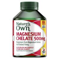 Nature's Own Magnesium Chelate 500mg for Muscle Health 250 Capsules