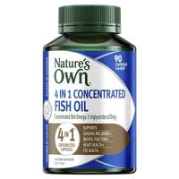 Nature's Own Fish Oil 4 in 1 Concentrated with Omega 3 - 90 Capsules