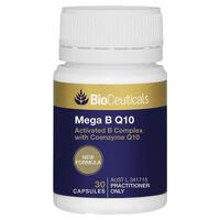 Bioceuticals Mega B Q10 30 Capsules New