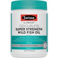 Swisse Odourless Super Strength Wild Fish Oil 2000mg 200 Capsules
