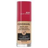 Covergirl Outlast Extreme Wear Foundation 820 Creamy Natural 30ml