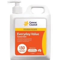 Cancer Council SPF 50+ Everyday Value 1 Litre