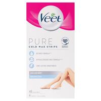 Veet Pure Cold Wax Strips Leg 40 Pack