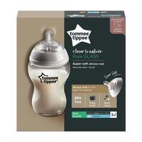 Tommee Tippee Baby Bottles Anti-Colic Valve, 250ml Clear 2pk
