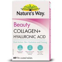 Natures Way Beauty Collagen + Hyaluronic Acid 60 Capsules