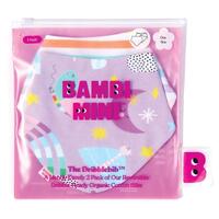 Bambi Mini Co. Dribble Pastel Lilac and Multistripe Reversible Bibs 2 Pack