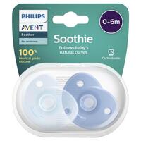 Avent Soothie Blue 0-6 Months 2 Pack