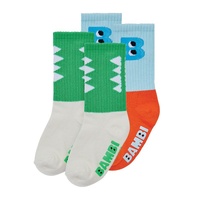 Bambi Mini Co. Superstar Socks Boys Green Teeth 3-12 Months
