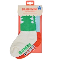 Bambi Mini Co. Superstar Socks Boys Green Teeth 2-4 Year