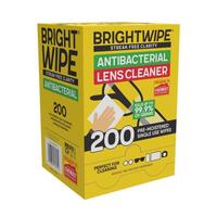 BrightWipe Lens Cleaning Wipes 200 Pack Exclusive Size