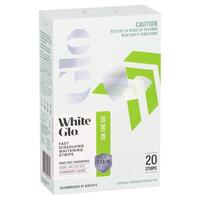White Glo On the Go Dissolving Whitening Strips 20 Pack