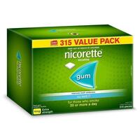 Nicorette Quit Smoking Extra Strength Nicotine Gum Icy Mint 315 Pack