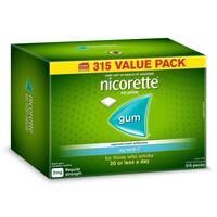 Nicorette Quit Smoking Regular Strength Nicotine Gum Icy Mint 315 Pack