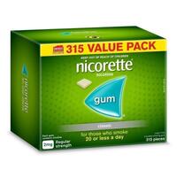 Nicorette Quit Smoking Regular Strength Nicotine Gum Classic 315 Pack