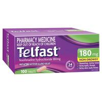 Telfast 180mg 100 Tablets Exclusive Size