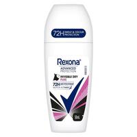 Rexona for Women Antiperspirant Deodorant Roll On Invisible Dry Pure 50ml