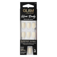 Glam By Manicare Glam Ready Pre-Glued Nails Barefoot In Bail 30 Pieces