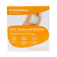 Primapore Flexible Fabric Dressing 10cm x 8cm 3 Pack