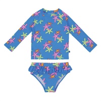 Bambi Mini Co. x SWIM Kids Splash Happy Rashie & Pant Periwinkle Starfish 3-4y