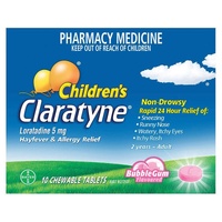 Claratyne Childrens Bubblegum 10 Chewable Tablets