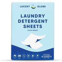 Lucent Globe Laundry Detergent Sheets Ocean Breeze 35 Sheets