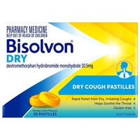 Bisolvon Dry Cough Pastilles Honey Lime 20 Pack