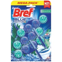 Bref Blue Active Eucalyptus Toilet Cleaner Block 50g x 3 Pack