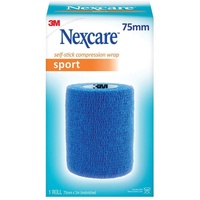 Nexcare Self-Stick Compression Wrap 75mm Blue
