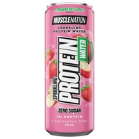 Muscle Nation Protein Water Sparkling Flavour Strawberry Apple 330 ml