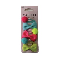 Capelli Kids Snap Clips Bright 6pk