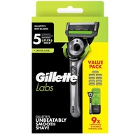 Gillette Labs Razor +9 Blades with Travel Case