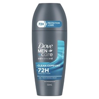 Dove Men+ Care Antiperspirant Deodorant 72h Roll On Clean Comfort 50ml