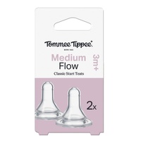 Tommee Tippee Classic Start Medium Flow Teats 2 Pack
